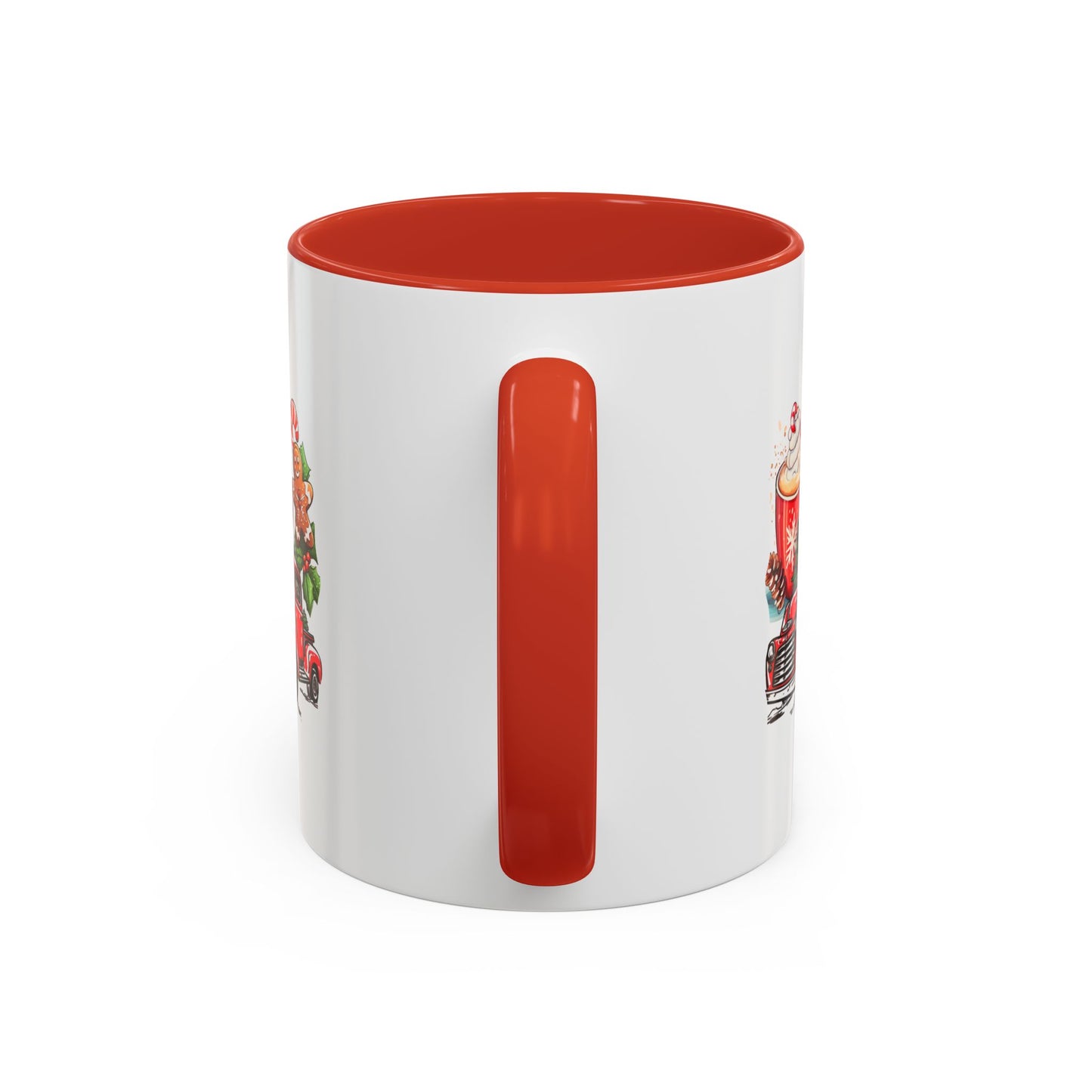 Red Christmas Truck Mug | Cute Gingerbread Man Mug | Christmas Gift Idea | 11oz Accent Mug | 15oz Accent Mug