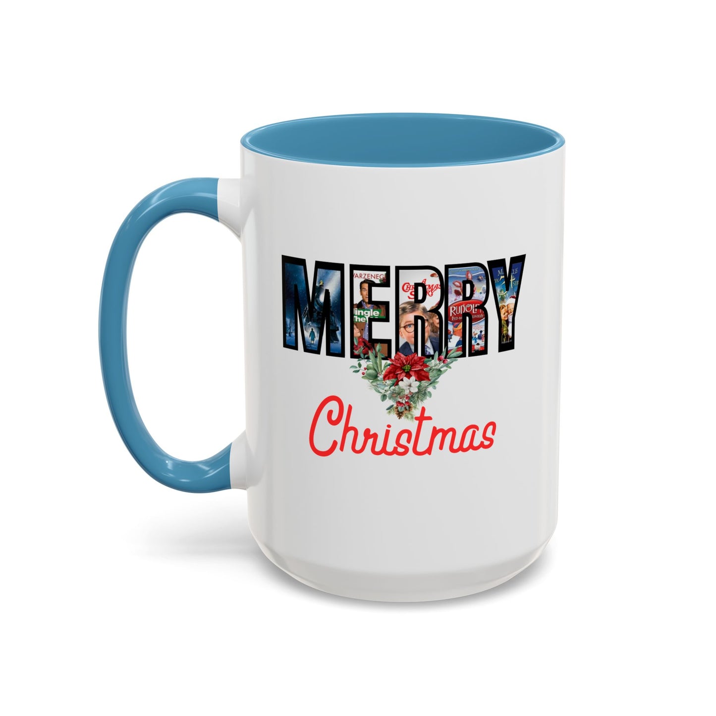 Merry Christmas Nostalgic Movie Poster Mug | 11oz | 15oz | Christmas Gift | Funny Christmas Gift | Accent Mug