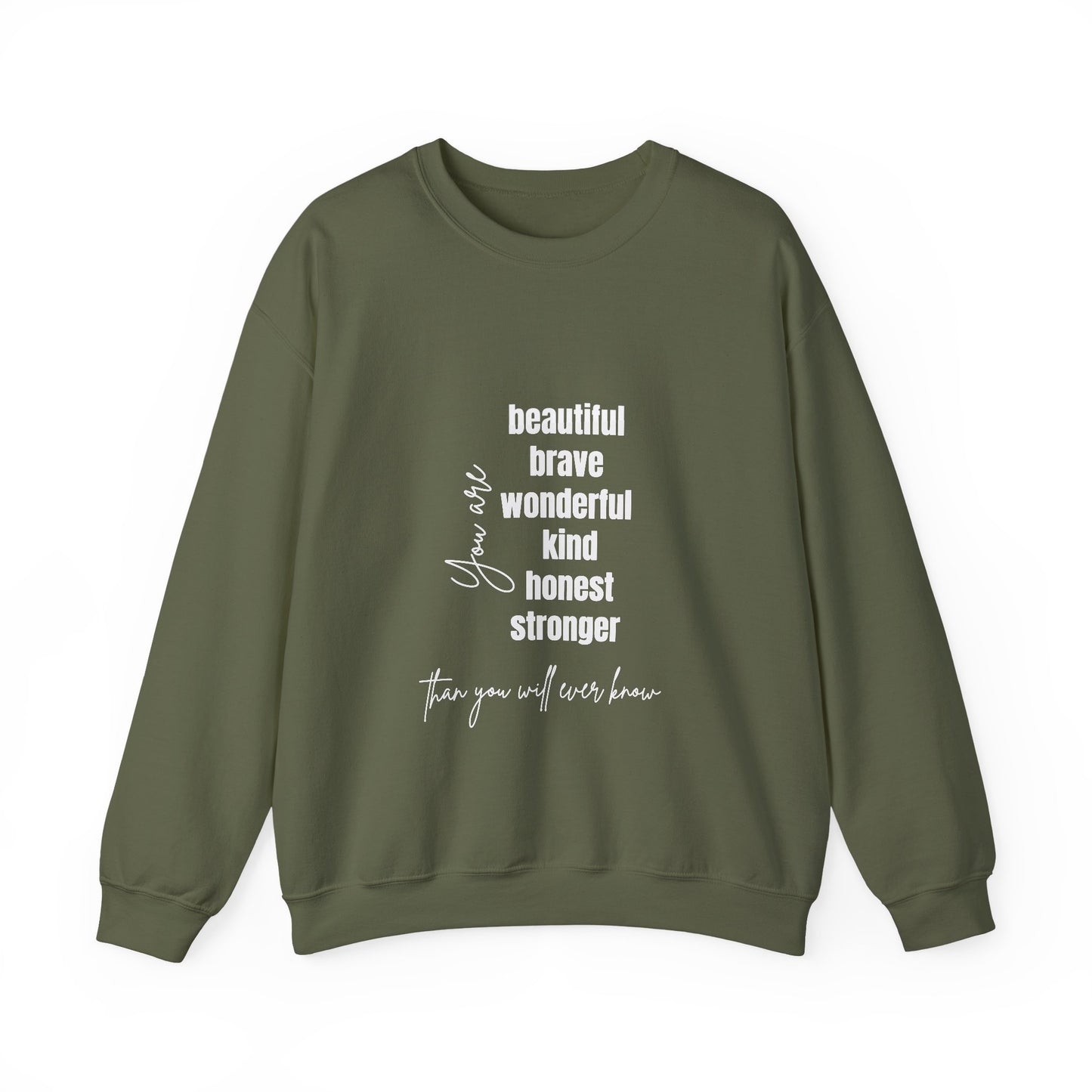 Brave Inspirational Quote Unisex Heavy Blend™ | Motivational Sweatshirt | Inspirational Gift | Gift For Her | Gift For Him