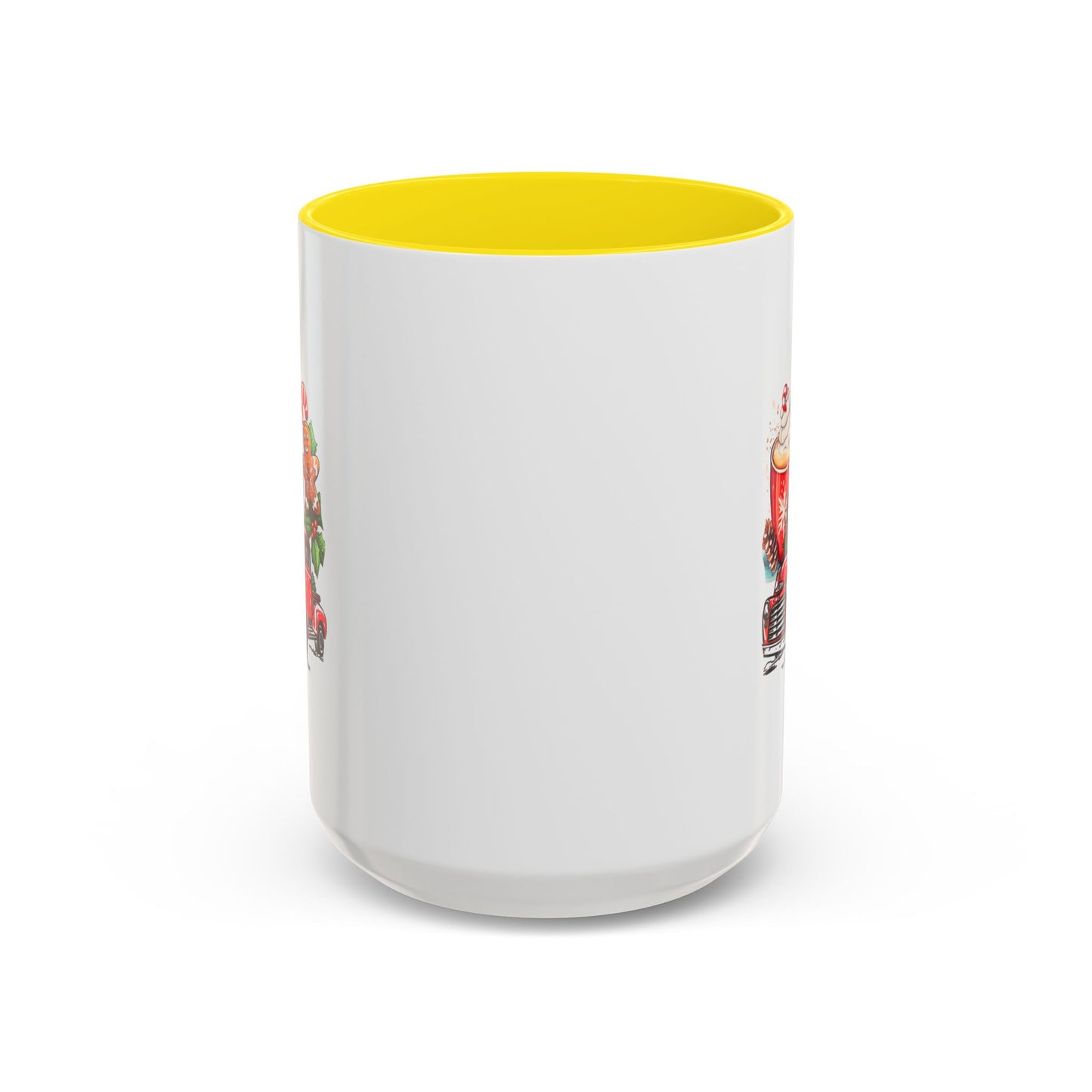 Red Christmas Truck Mug | Cute Gingerbread Man Mug | Christmas Gift Idea | 11oz Accent Mug | 15oz Accent Mug