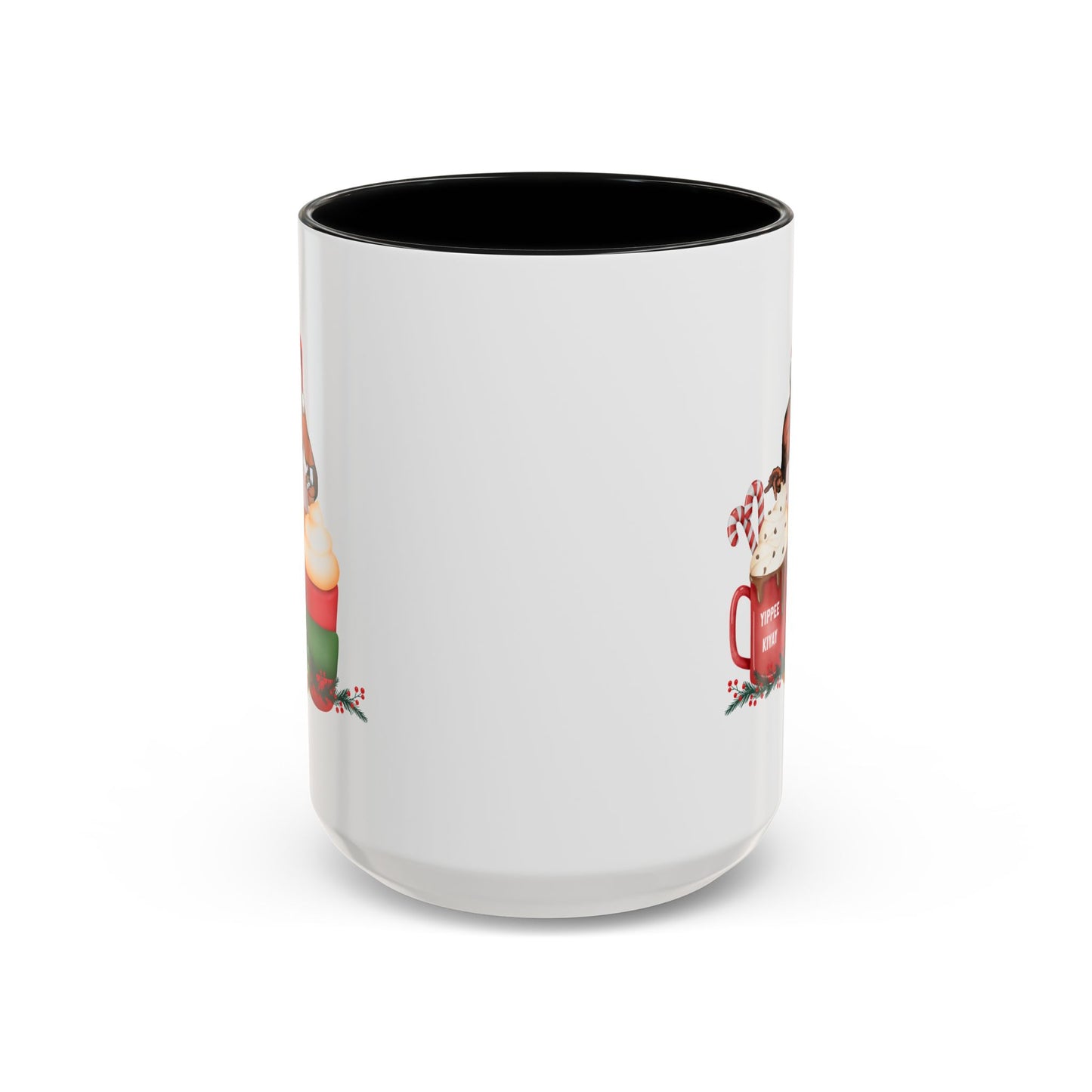 Cute Yippee Kiyay Nostalgic Movie Quote | Christmas Movie Fan Gift | Funny Christmas Gift| 1980s Nostalgia |11oz Accent Mug| 15oz Accent Mug
