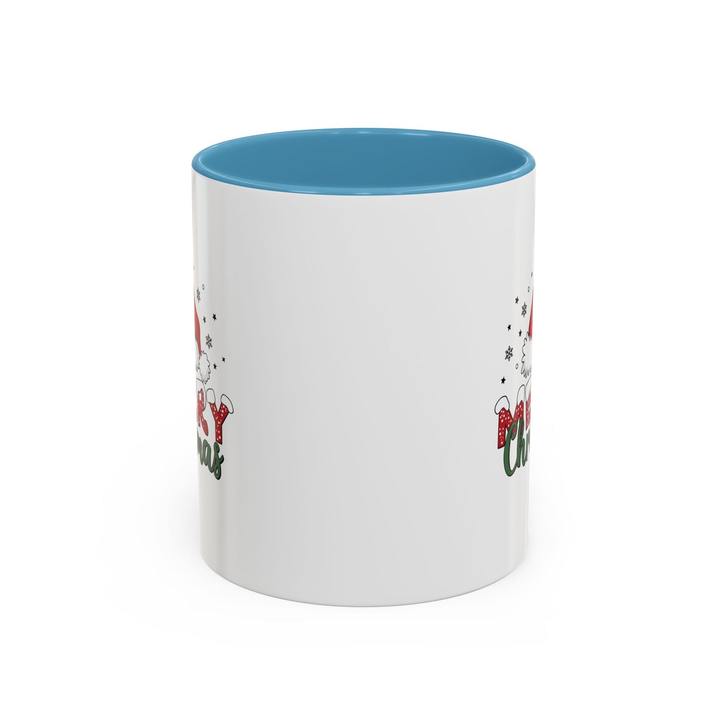 Merry Christmas Santa Hat | Cute Christmas Mug | Christmas Gift | 11oz Accent Mug | 15oz Accent Mug | Gift for Kids | Teen Gitf