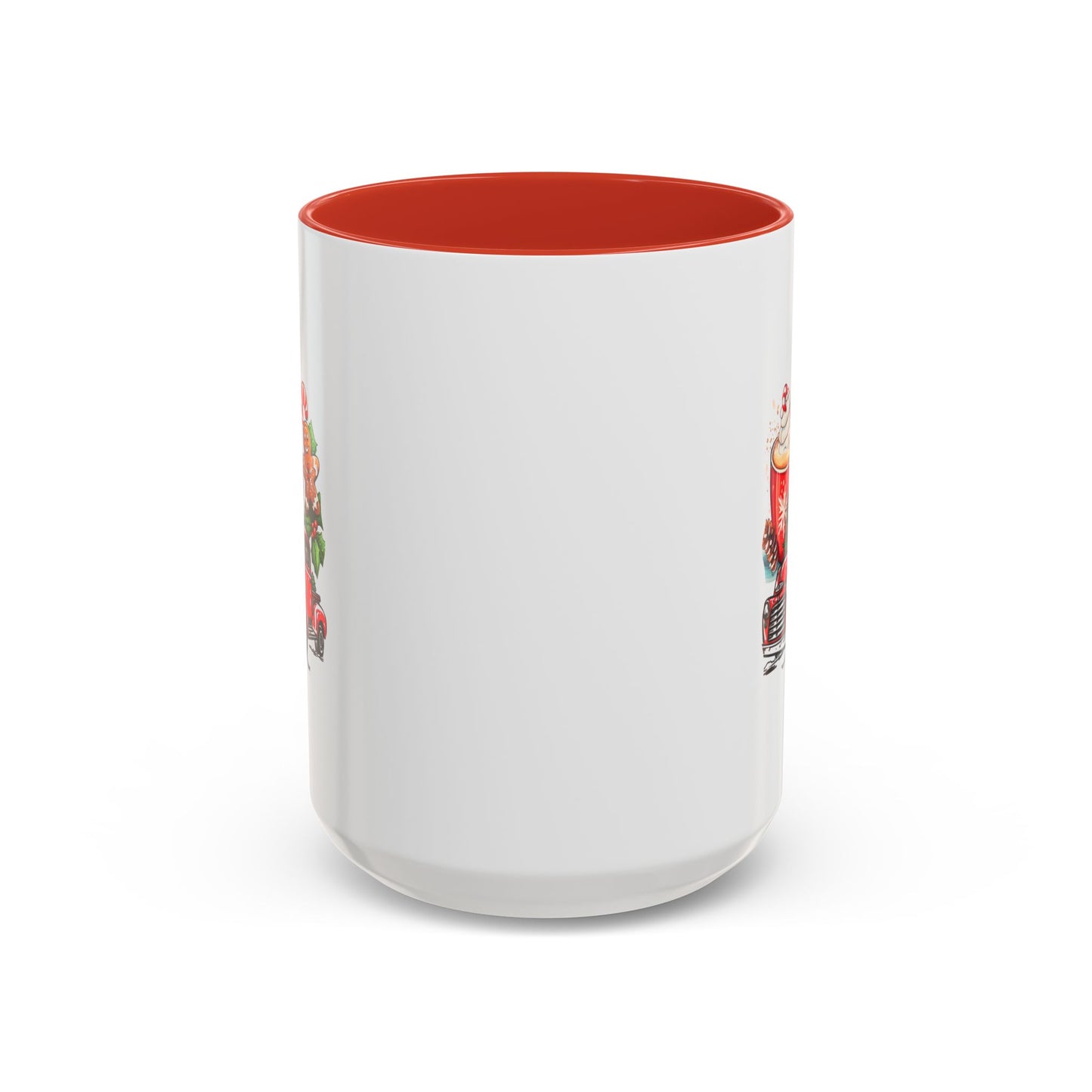 Red Christmas Truck Mug | Cute Gingerbread Man Mug | Christmas Gift Idea | 11oz Accent Mug | 15oz Accent Mug