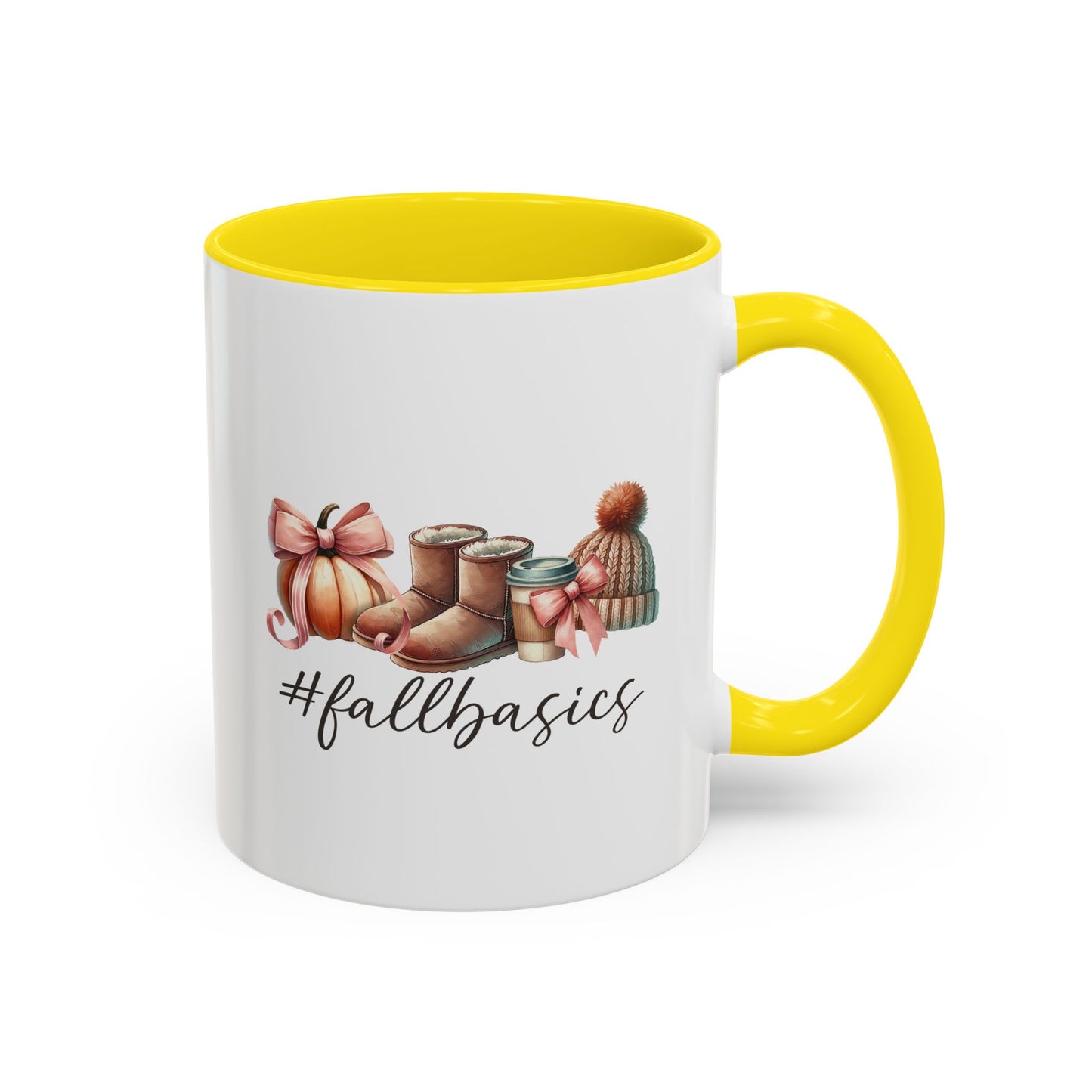 Fall Basics | Fall Lover's Mug | Pumpkin and Latte Mug | Fall Season Mug | Gift for Her | Fall Mug | 11oz Accent Mug | 15oz Accent Mug