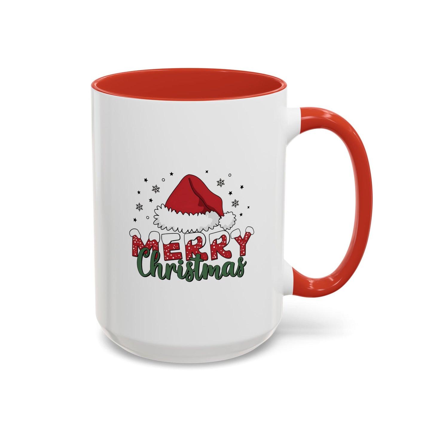 Merry Christmas Santa Hat | Cute Christmas Mug | Christmas Gift | 11oz Accent Mug | 15oz Accent Mug | Gift for Kids | Teen Gitf