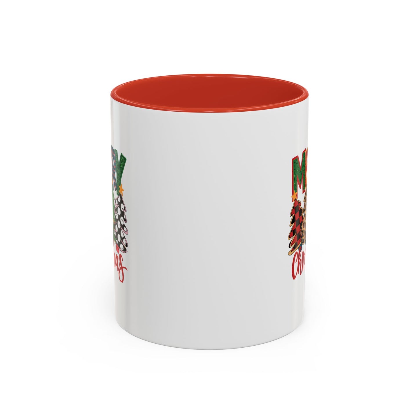 Colorful Merry Christmas Trees Mug | Christmas Mug | Christmas Gift | 11oz Accent Mug | 15oz Accent Mug