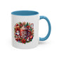 Cute Christmas Movie Watching Mug | Christmas Gift | Ceramic Christmas Gift | |11oz Accent Mug | 15oz Accent Mug