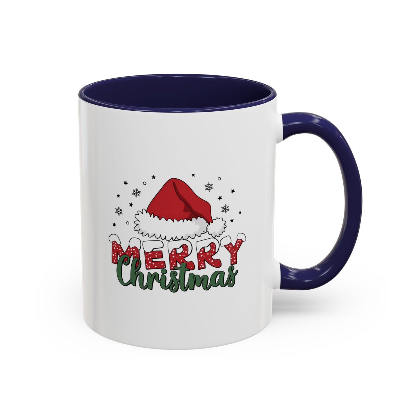 Merry Christmas Santa Hat | Cute Christmas Mug | Christmas Gift | 11oz Accent Mug | 15oz Accent Mug | Gift for Kids | Teen Gitf