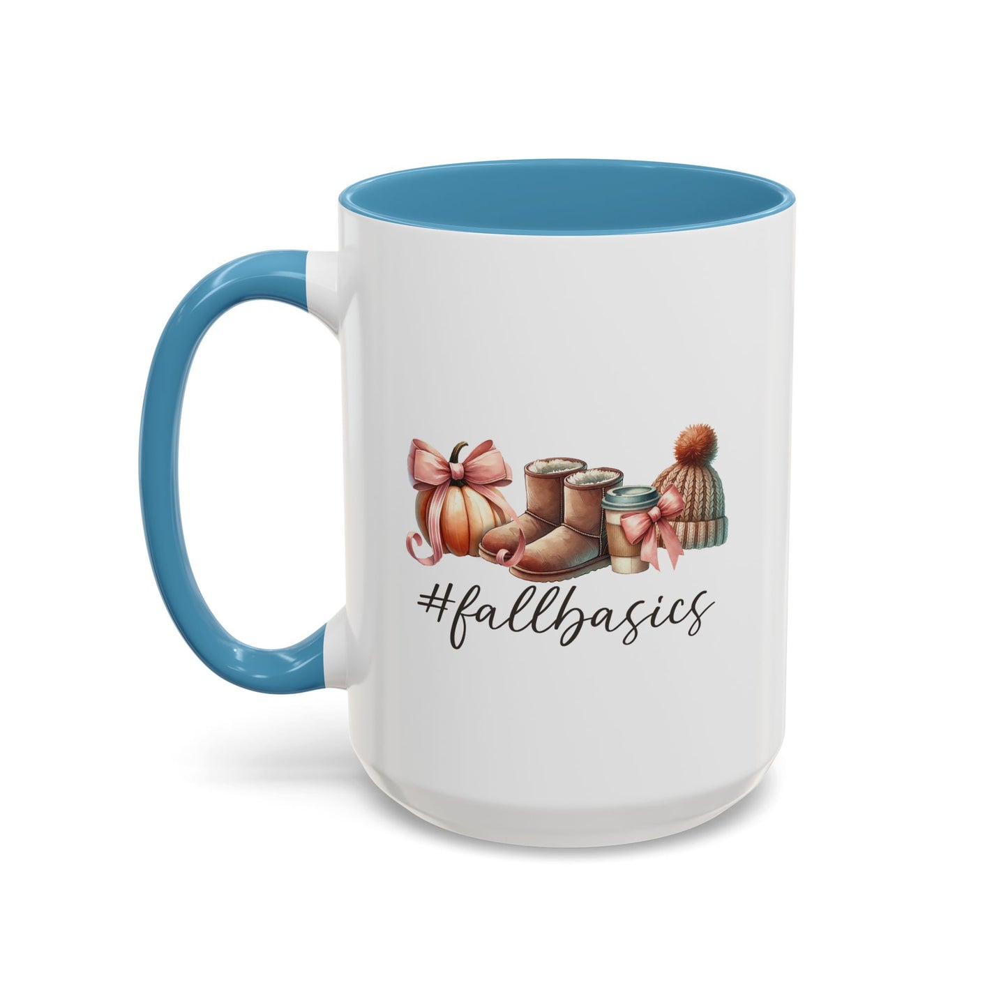 Fall Basics | Fall Lover's Mug | Pumpkin and Latte Mug | Fall Season Mug | Gift for Her | Fall Mug | 11oz Accent Mug | 15oz Accent Mug