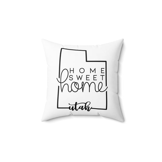 Home Sweet Home Utah Decorative Pillow | Gift For Her | Home Decor | State Gift | Customized State Pillow