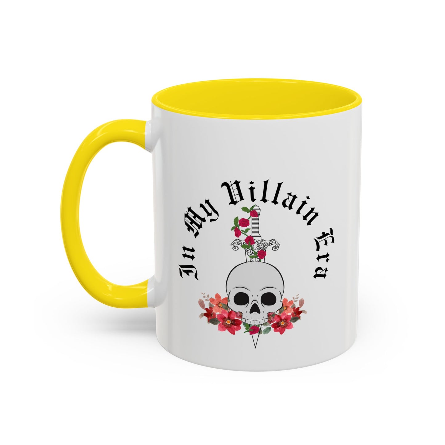 Cute In My Villain Era Mug | Villain Era | Decorative Roses with Skull Mug | Cute Villain Mug | 11oz Accent Mug | 15oz Accent Mug