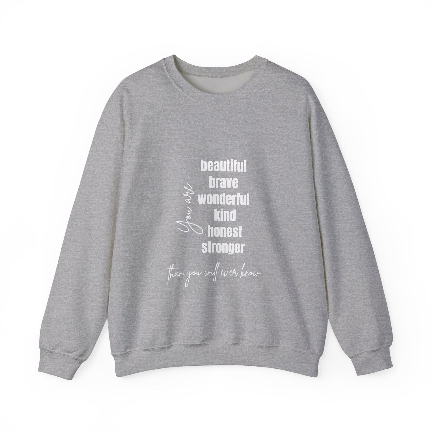Brave Inspirational Quote Unisex Heavy Blend™ | Motivational Sweatshirt | Inspirational Gift | Gift For Her | Gift For Him