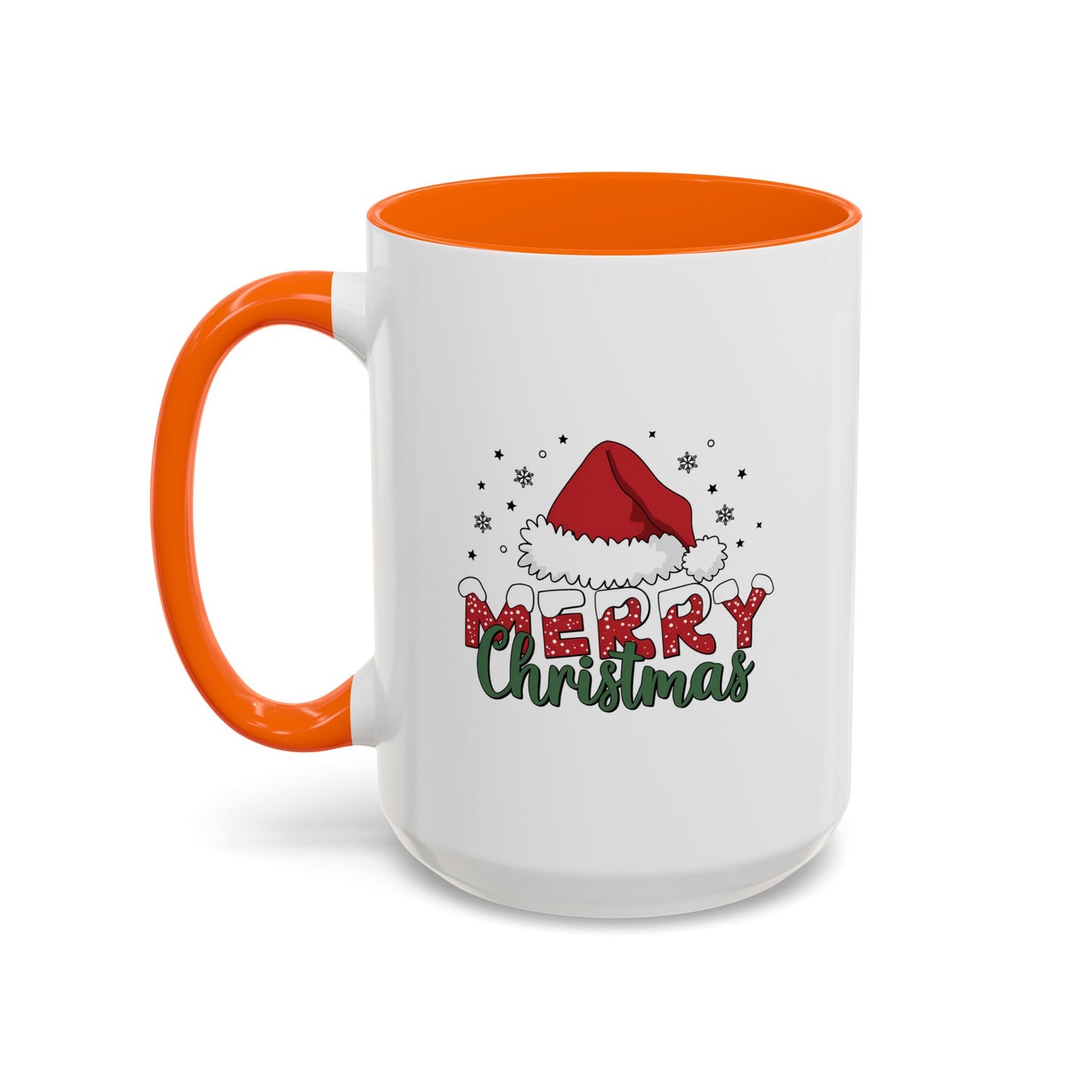 Merry Christmas Santa Hat | Cute Christmas Mug | Christmas Gift | 11oz Accent Mug | 15oz Accent Mug | Gift for Kids | Teen Gitf