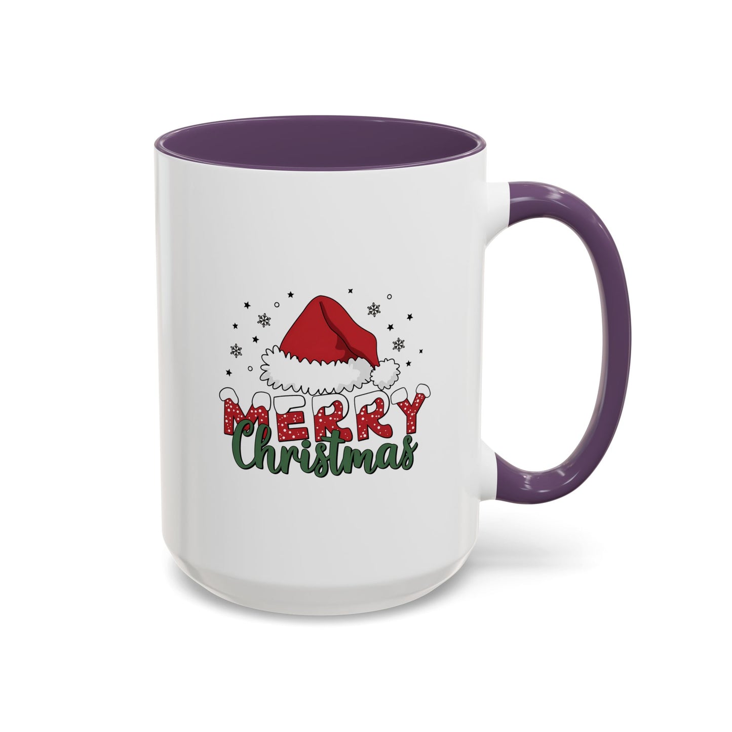 Merry Christmas Santa Hat | Cute Christmas Mug | Christmas Gift | 11oz Accent Mug | 15oz Accent Mug | Gift for Kids | Teen Gitf