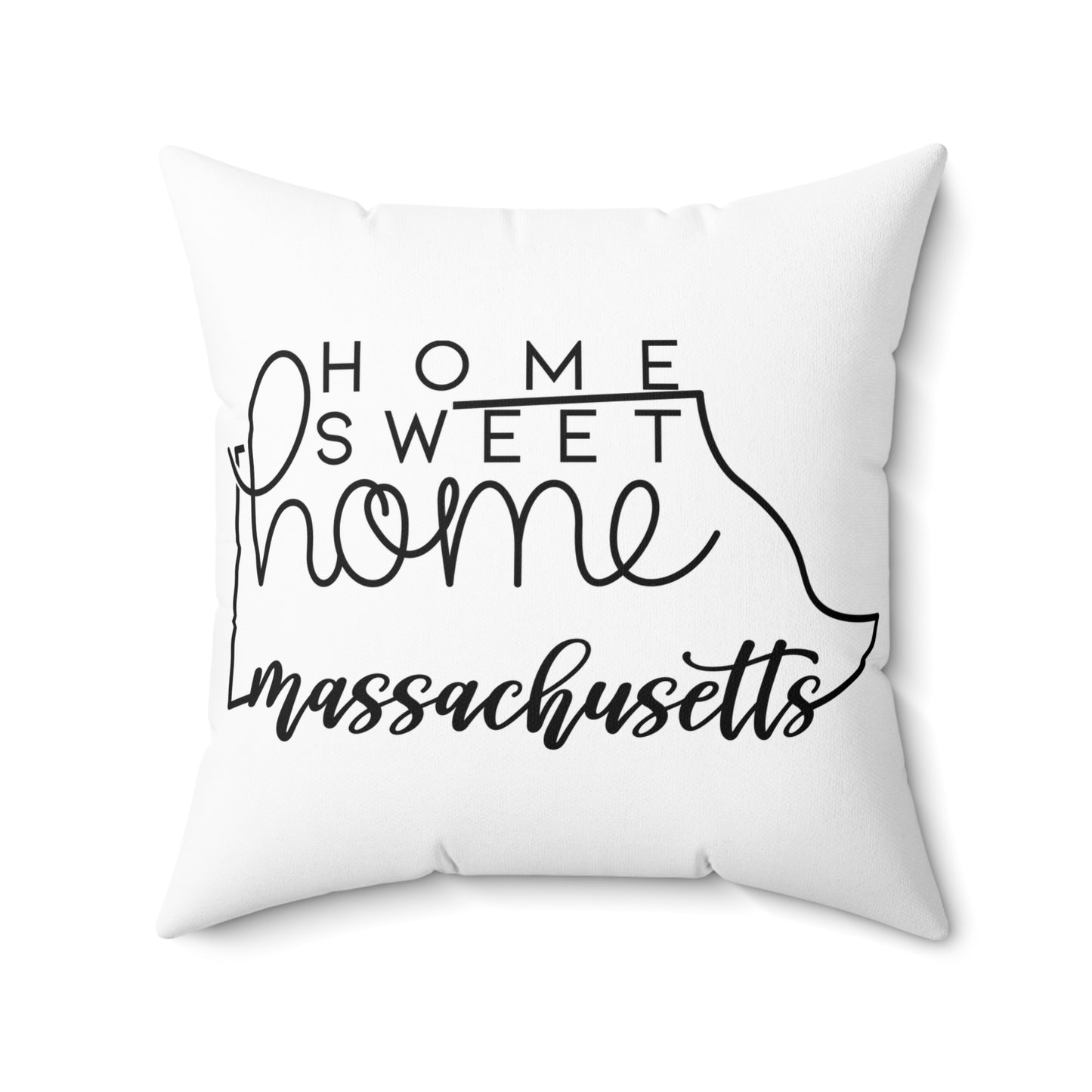 Home Sweet Home Massachusetts Decorative Pillow | Gift For Her | Home Decor | State Gift | Customized State Pillow