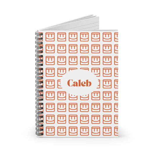 Caleb Notebook Personalized Spiral Notebook — Modern Geometric Pattern with Name (Caleb)
