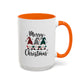 Cute Colorful Merry Christmas Elves In Colorful Hats | Christmas Mug | Christmas Gift | 11oz Accent Mug | 15oz Accent Mug