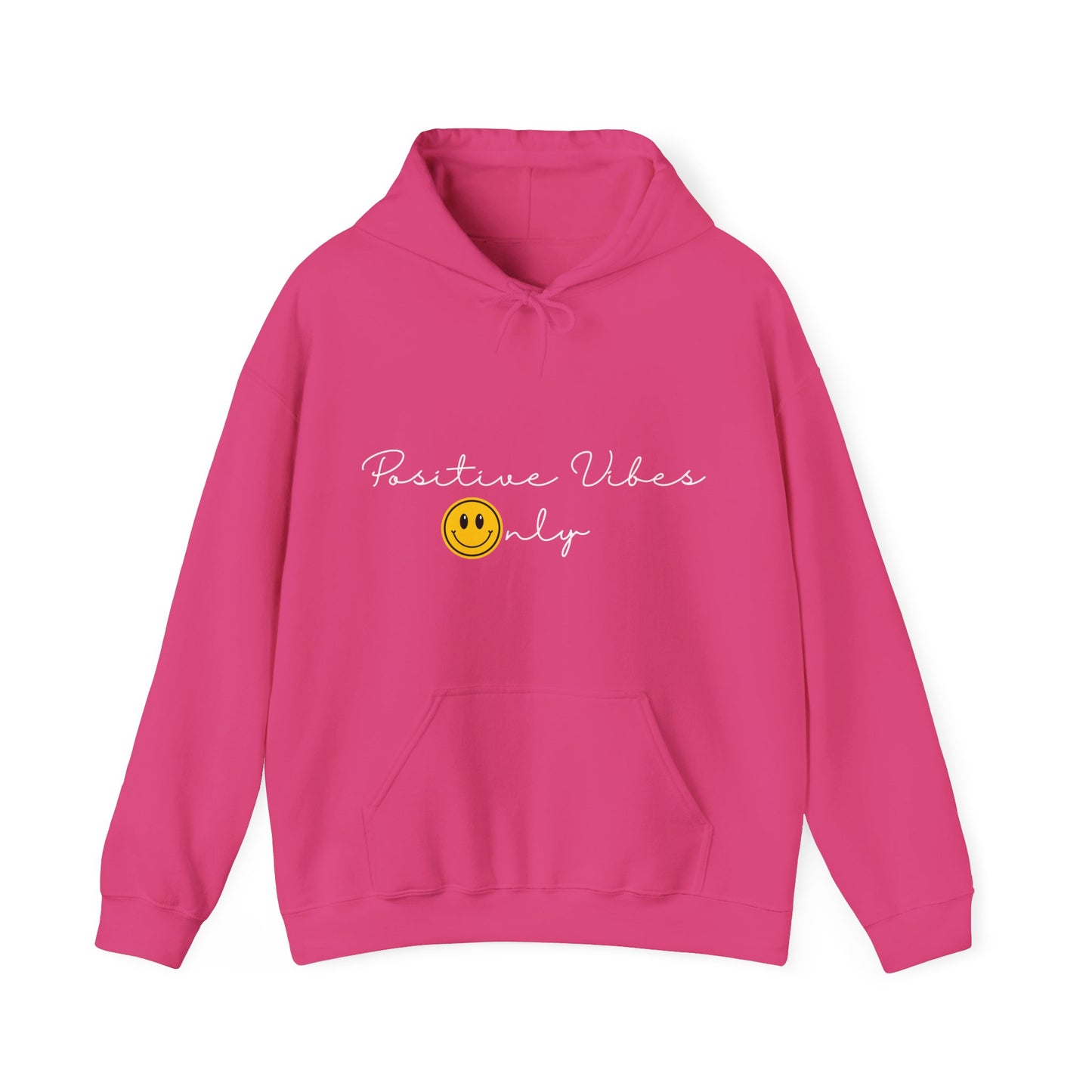 Positive Vibes Smiley Face Hoodie | Motivational Gift For Her | Inspirational Quote