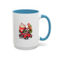 Red Christmas Truck Mug | Cute Gingerbread Man Mug | Christmas Gift Idea | 11oz Accent Mug | 15oz Accent Mug