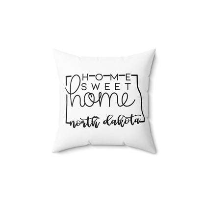 Home Sweet Home North Dakota Decorative Pillow | Gift For Her | Home Decor | State Gift | Customized State Pillow