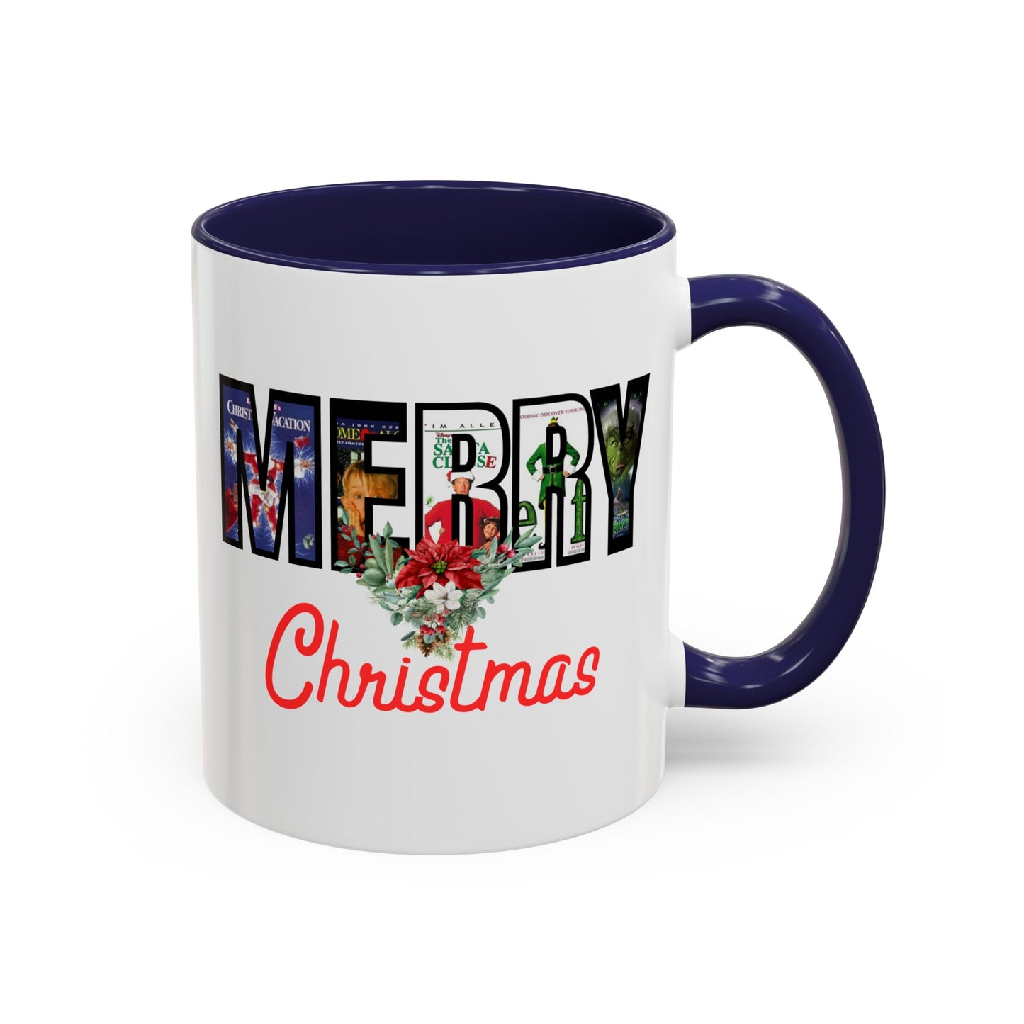 Cute Merry Christmas Nostalgic Holiday Movie Poster Mug | Christmas Gift | Funny Christmas Gift | Accent Mug | 11oz | 15oz |