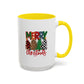 Colorful Merry Christmas Trees Mug | Christmas Mug | Christmas Gift | 11oz Accent Mug | 15oz Accent Mug