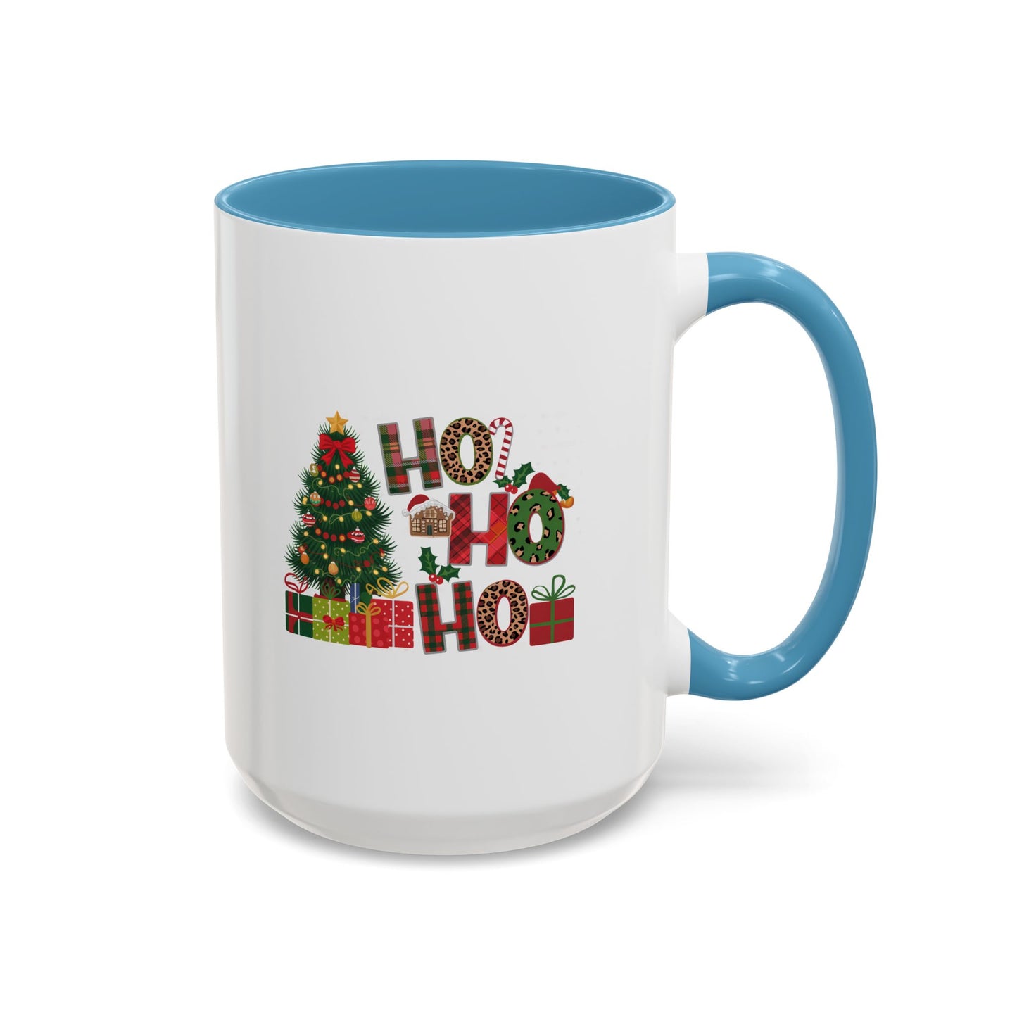 Ho Ho Ho Christmas Mug | Cute Christmas Tree Gift Mug | Christmas Gift | 11oz Accent Mug | 15oz Accent Mug
