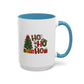 Ho Ho Ho Christmas Mug | Cute Christmas Tree Gift Mug | Christmas Gift | 11oz Accent Mug | 15oz Accent Mug