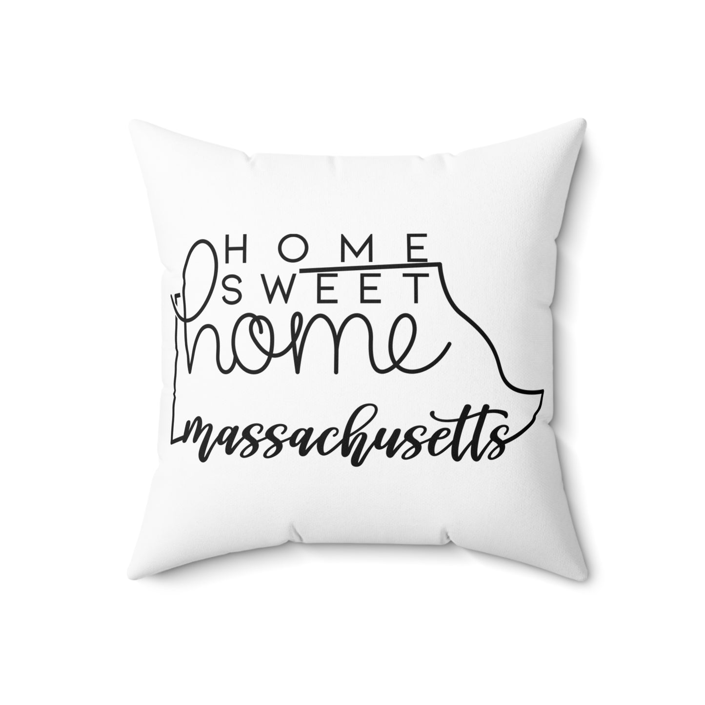 Home Sweet Home Massachusetts Decorative Pillow | Gift For Her | Home Decor | State Gift | Customized State Pillow