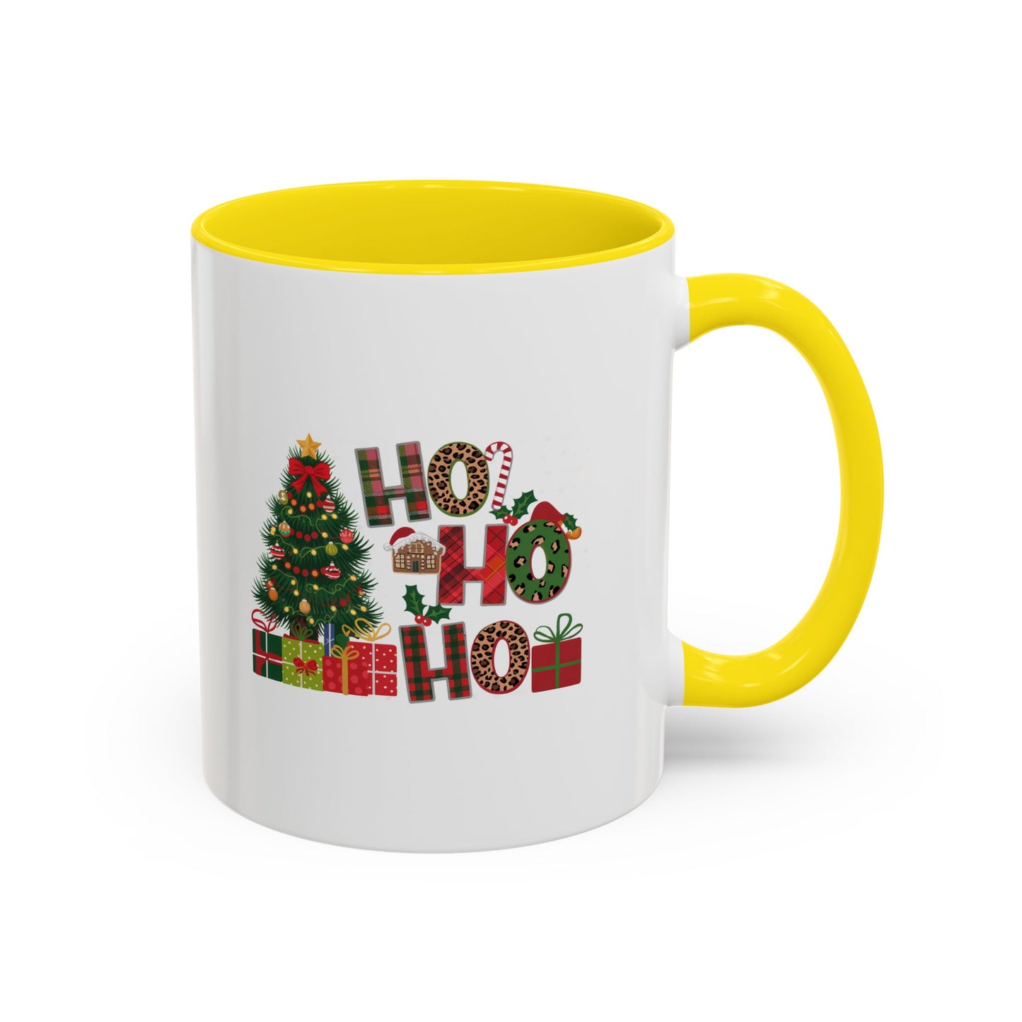 Ho Ho Ho Christmas Mug | Cute Christmas Tree Gift Mug | Christmas Gift | 11oz Accent Mug | 15oz Accent Mug