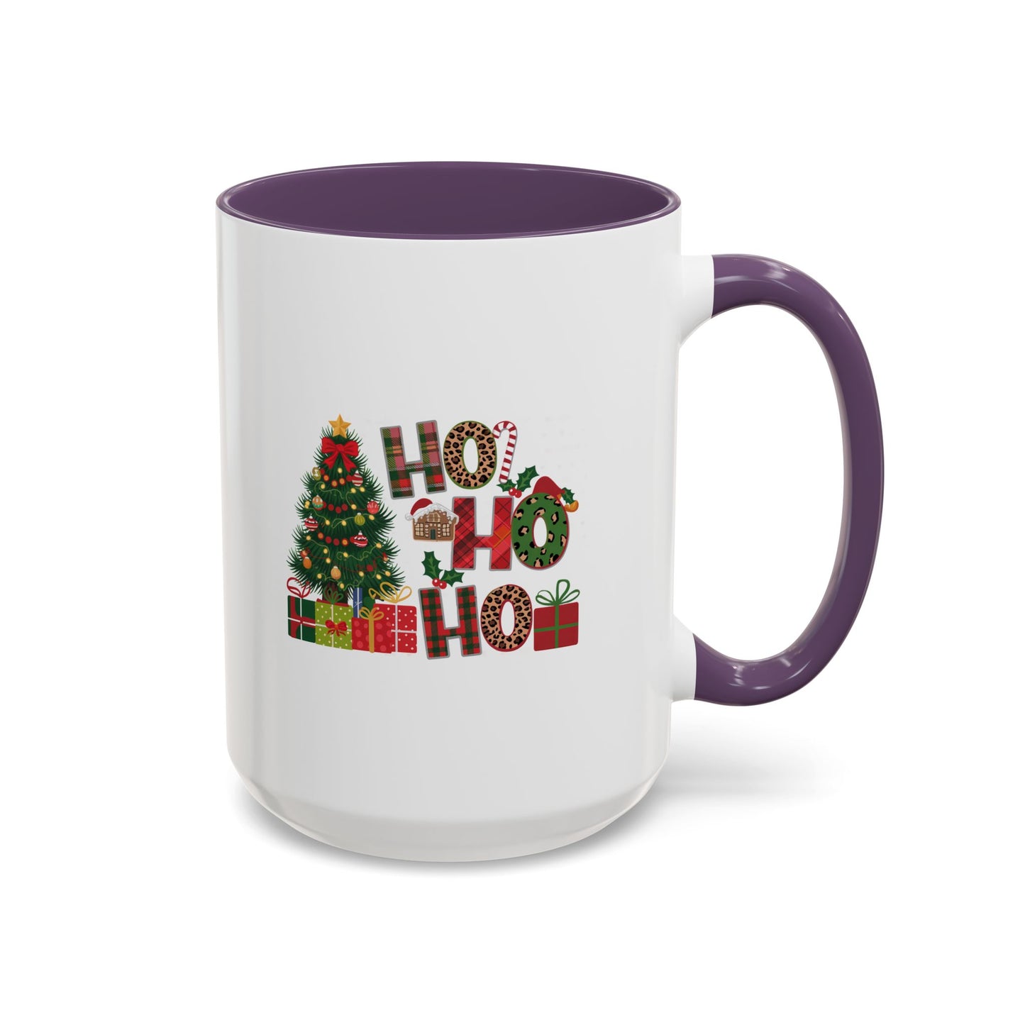 Ho Ho Ho Christmas Mug | Cute Christmas Tree Gift Mug | Christmas Gift | 11oz Accent Mug | 15oz Accent Mug