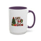 Ho Ho Ho Christmas Mug | Cute Christmas Tree Gift Mug | Christmas Gift | 11oz Accent Mug | 15oz Accent Mug