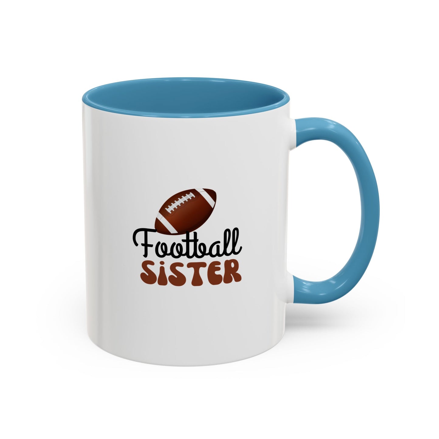 Football Sister Mug | Sports Fan Gift | Kids Mug | Sibling Gift | 11oz Accent Mug | 15oz Accent Mug
