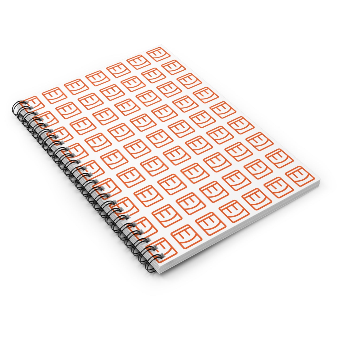 Madison Notebook Orange Smile Pattern Spiral Notebook — Ruled Journal for Notes & Planning