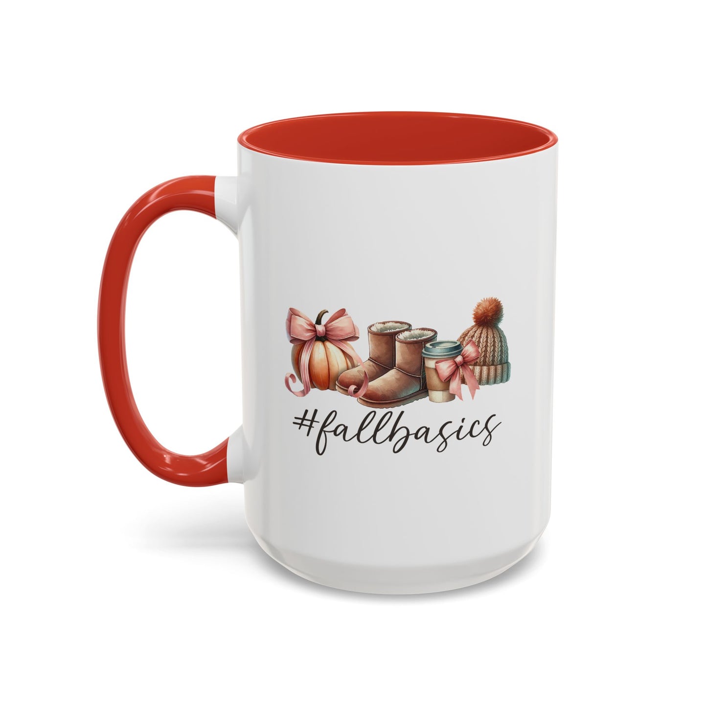 Fall Basics | Fall Lover's Mug | Pumpkin and Latte Mug | Fall Season Mug | Gift for Her | Fall Mug | 11oz Accent Mug | 15oz Accent Mug