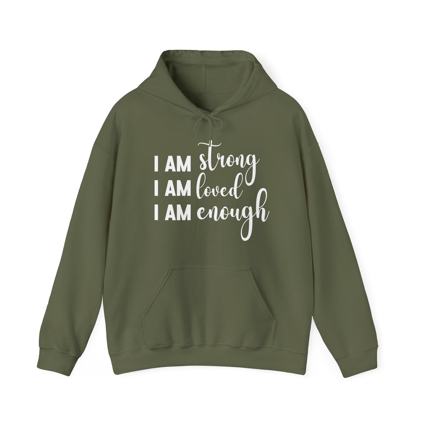 I Am Strong Message Hoodie | Motivational Gift For Her | Inspirational Quote
