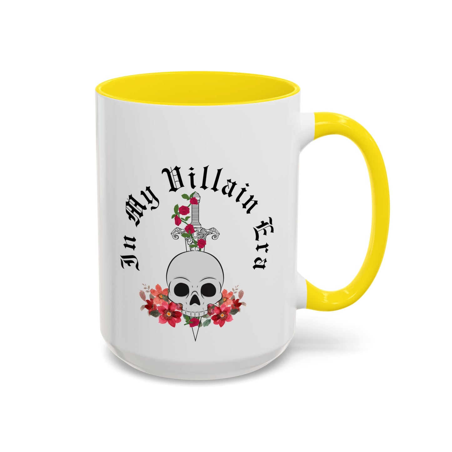 Cute In My Villain Era Mug | Villain Era | Decorative Roses with Skull Mug | Cute Villain Mug | 11oz Accent Mug | 15oz Accent Mug