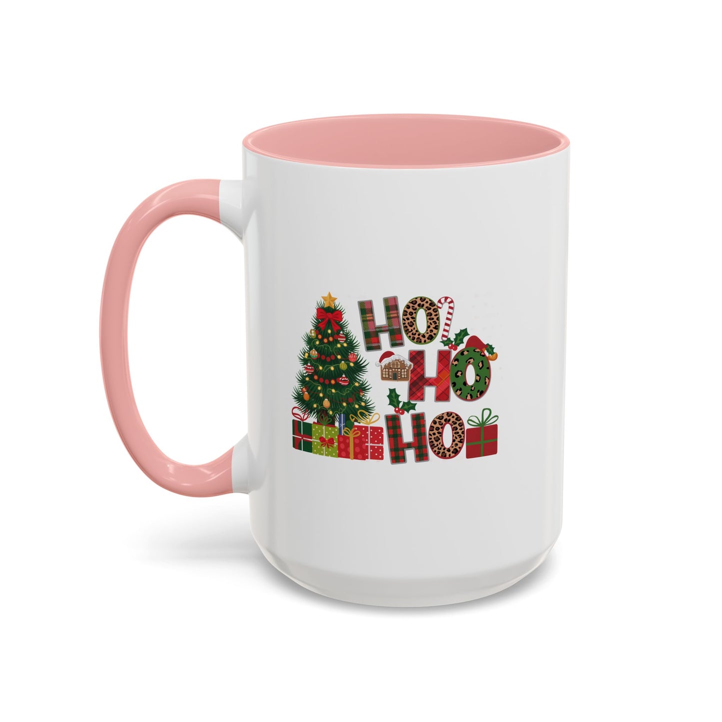 Ho Ho Ho Christmas Mug | Cute Christmas Tree Gift Mug | Christmas Gift | 11oz Accent Mug | 15oz Accent Mug