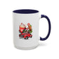 Red Christmas Truck Mug | Cute Gingerbread Man Mug | Christmas Gift Idea | 11oz Accent Mug | 15oz Accent Mug