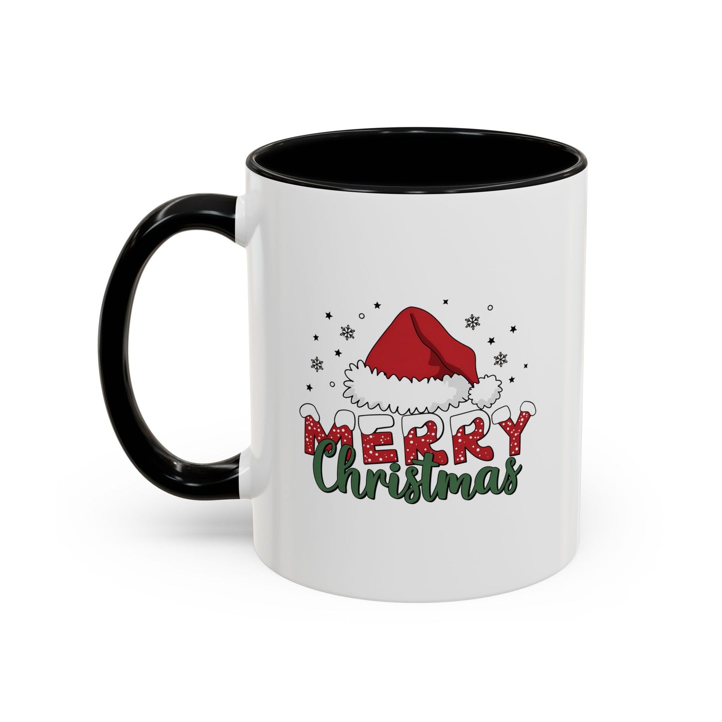 Merry Christmas Santa Hat | Cute Christmas Mug | Christmas Gift | 11oz Accent Mug | 15oz Accent Mug | Gift for Kids | Teen Gitf
