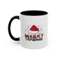 Merry Christmas Santa Hat | Cute Christmas Mug | Christmas Gift | 11oz Accent Mug | 15oz Accent Mug | Gift for Kids | Teen Gitf