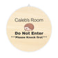 Caleb's Door Sign Personalized Wooden Door Sign - "Caleb's Room Do Not Enter" Hedgehog Plaque