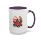 Red Christmas Truck Mug | Cute Gingerbread Man Mug | Christmas Gift Idea | 11oz Accent Mug | 15oz Accent Mug