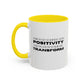 Surround Yourself With Positivity Inspirational Quote | Motivational Gift | Ceramic Mug | 11oz Accent Mug | 15oz Accent Mug