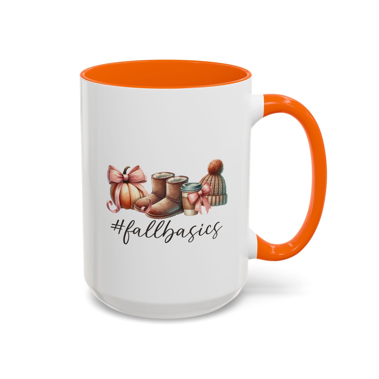 Fall Basics | Fall Lover's Mug | Pumpkin and Latte Mug | Fall Season Mug | Gift for Her | Fall Mug | 11oz Accent Mug | 15oz Accent Mug