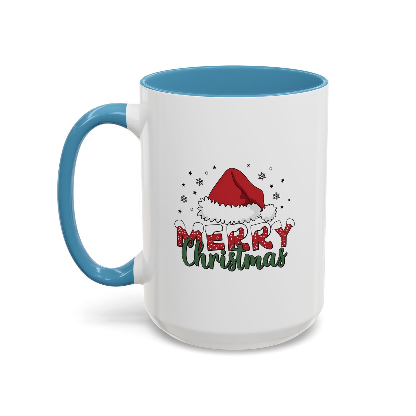 Merry Christmas Santa Hat | Cute Christmas Mug | Christmas Gift | 11oz Accent Mug | 15oz Accent Mug | Gift for Kids | Teen Gitf