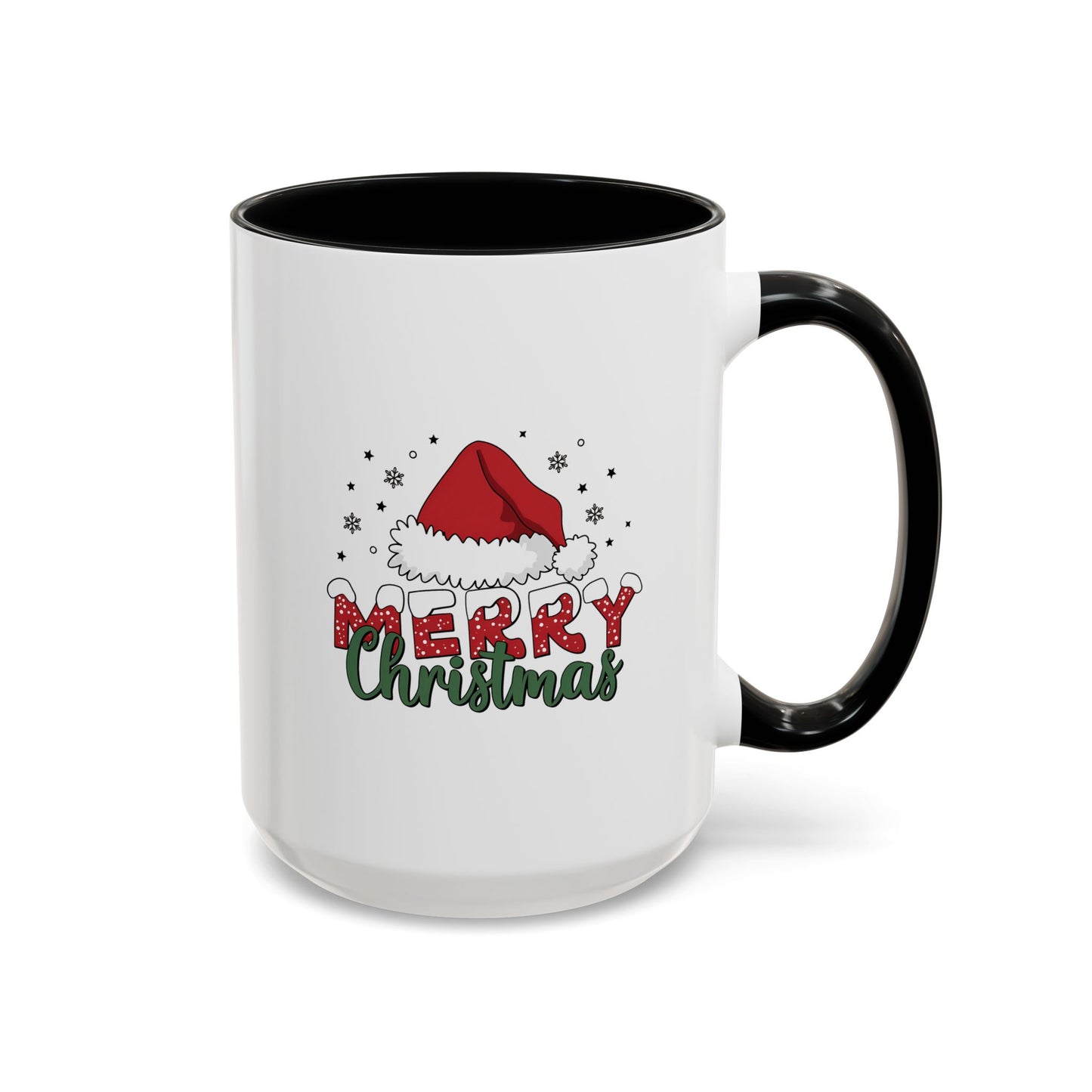 Merry Christmas Santa Hat | Cute Christmas Mug | Christmas Gift | 11oz Accent Mug | 15oz Accent Mug | Gift for Kids | Teen Gitf