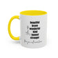 You Are Beautiful Brave Inspirational Quote Gift | Motivational Quote Gift | Ceramic Mug | 11oz Accent Mug | 15oz Accent Mug