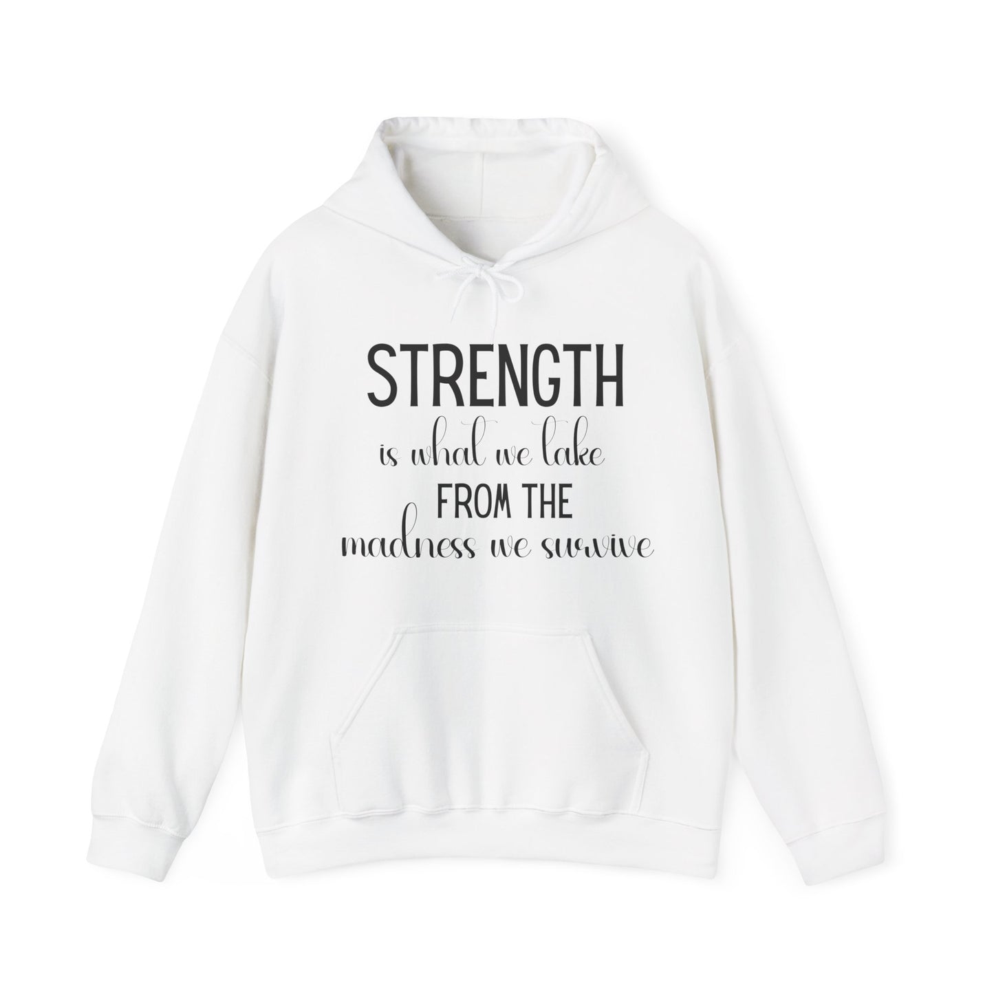 Strength Cute Version Quote Hoodie | Motivational Gift For Her | Inspirational Quote