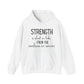 Strength Cute Version Quote Hoodie | Motivational Gift For Her | Inspirational Quote